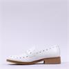 Marco Moreo Maura Cut Out Dots Loafer - White Leather
